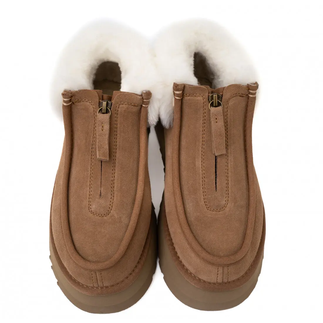 Funkette Platform Boots — Chestnut