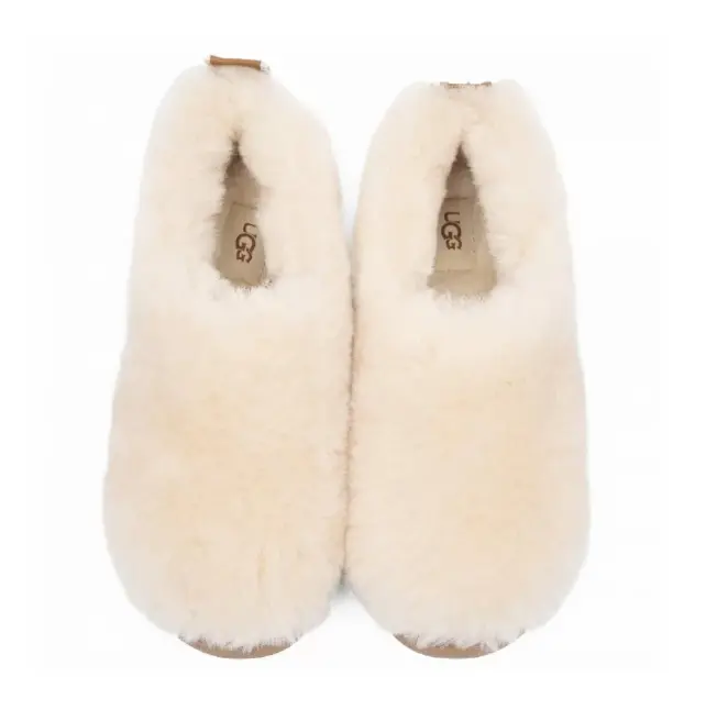 UGG Hailey Fluff Slippers — White
