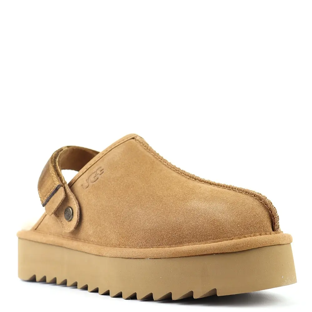 Goldenstar Clog Platform — Chestnut