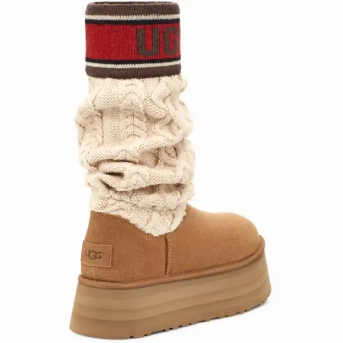 Classic Platform Sweater Letter — Chestnut