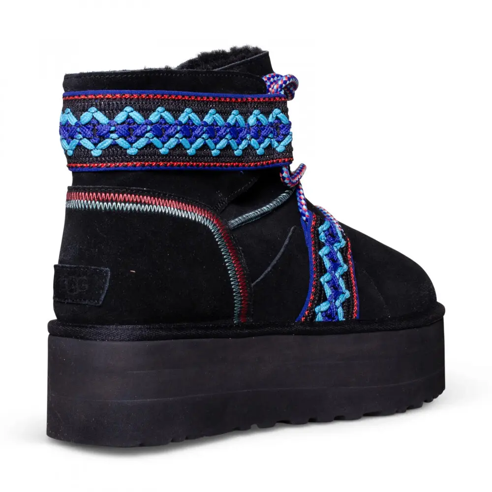 Classic Mini Braid Platform — Black