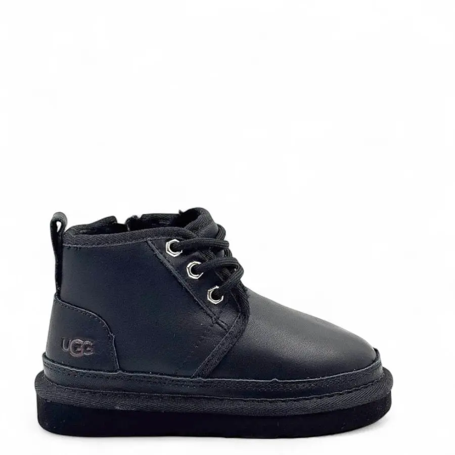 Kids Neumel II Zip Leather Black — Leather Black