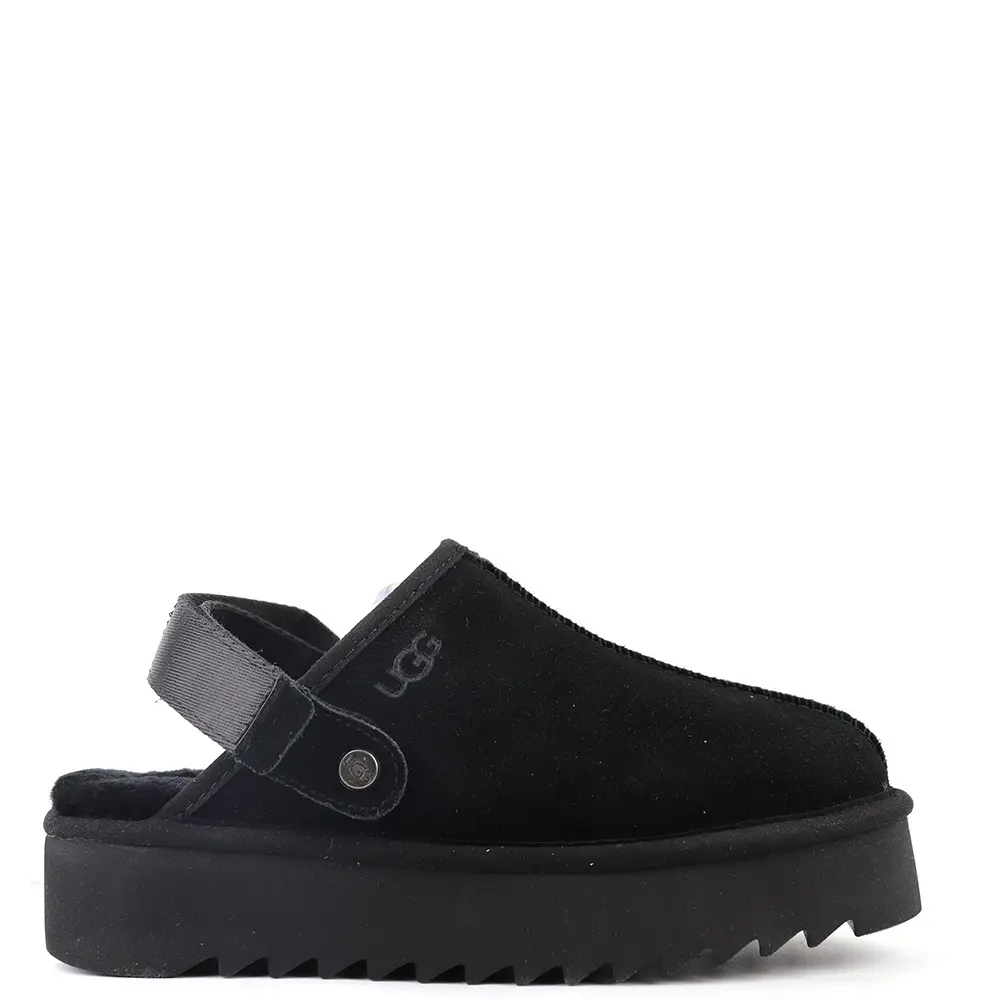 Goldenstar Clog Platform Black — Black